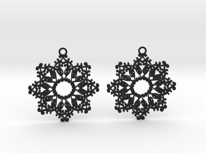 Ornamental earrings no.4 3d printed