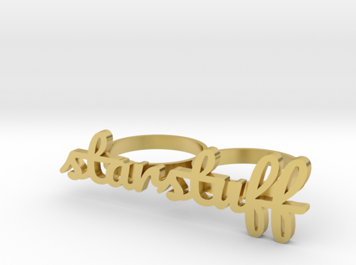 starstuff brass kuckle ring 3d printed