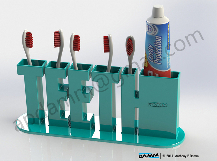 TEETH Toothbrush Holder 2014 3d printed 