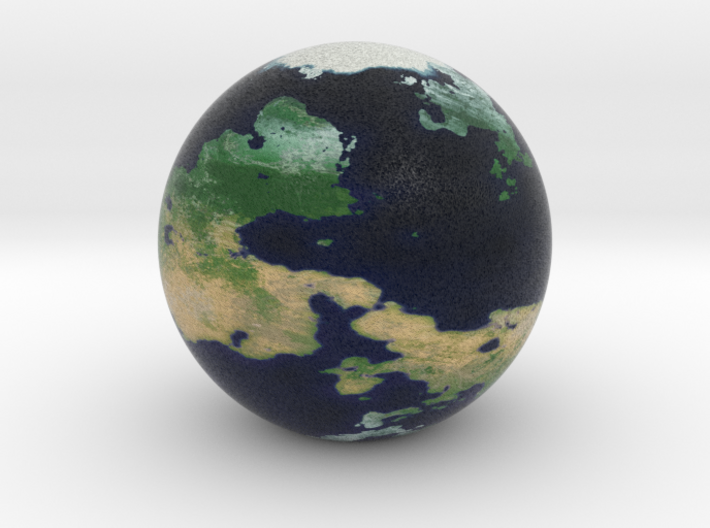 Full-Colour Earth Analog Planet  3d printed 