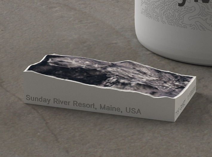 Sunday River Resort, Maine, USA, 1:100000 3d printed 