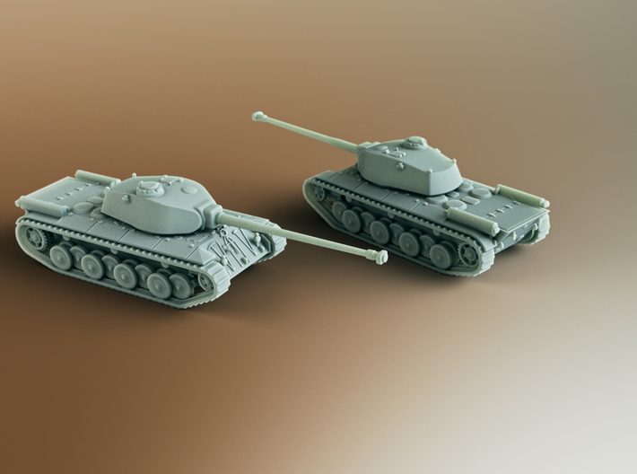 FCM 50T French Heavy Tank Scale: 1:200 3d printed