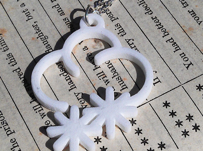 Frosty Cloud - Weather Symbol Pendant 3d printed 