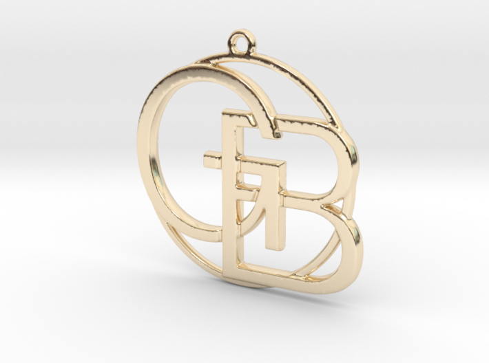 G&amp;B Monogram Pendant 3d printed