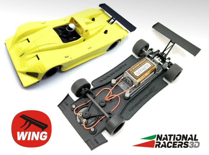 3D Chassis - Fly Racing Lola B98/10 (Inline) 3d printed Chassis compatible with Fly model (slot car and other parts not included)