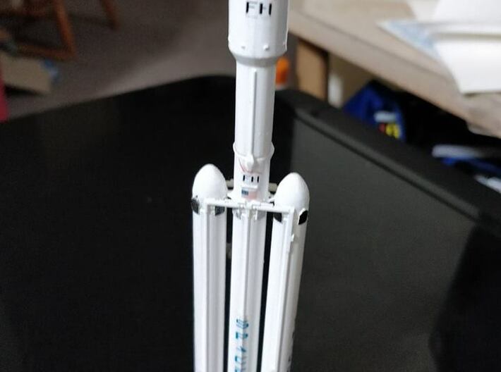 Falcon heavy  1:400 3d printed Spray Painted and Decal applied