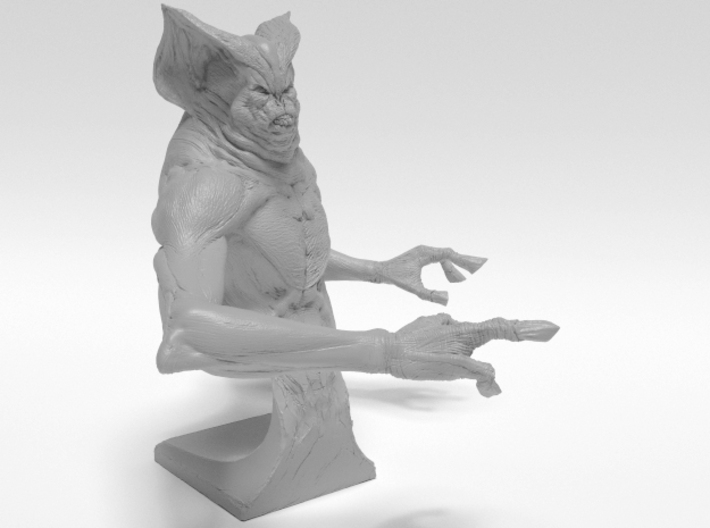 Deamon Bat Bust 3d printed Side render of 3d model