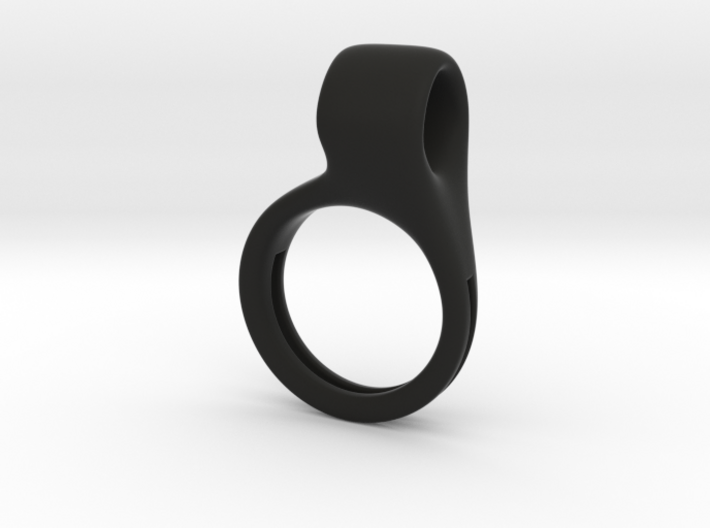 The Swivel Script Ring 3d printed