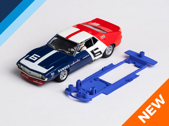 1/32 Scalextric AMC Javelin Chassis for Slot.it IL 3d printed Chassis compatible with Scalextric AMC Javelin body (not included)