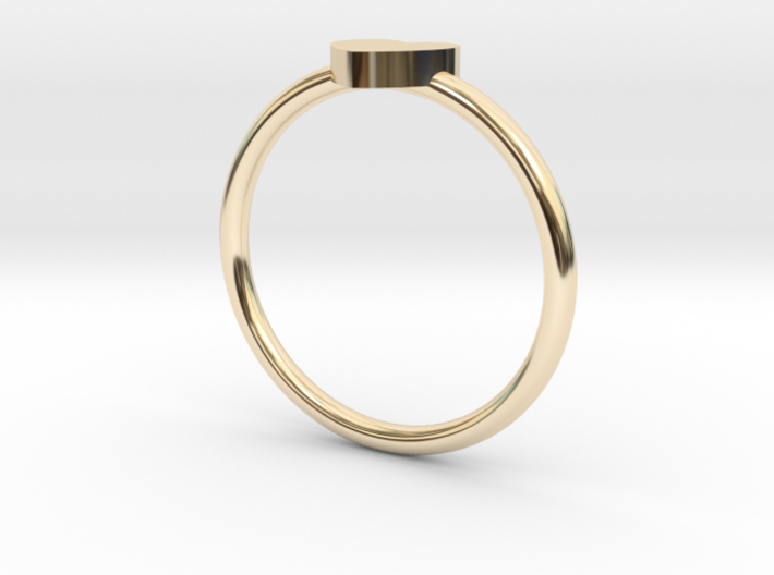 Mini HEART Ring Size 7 V DESIGN LAB 3d printed