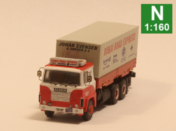 Scania 141 chassis Sleeper cab (1:160 scale) 3d printed