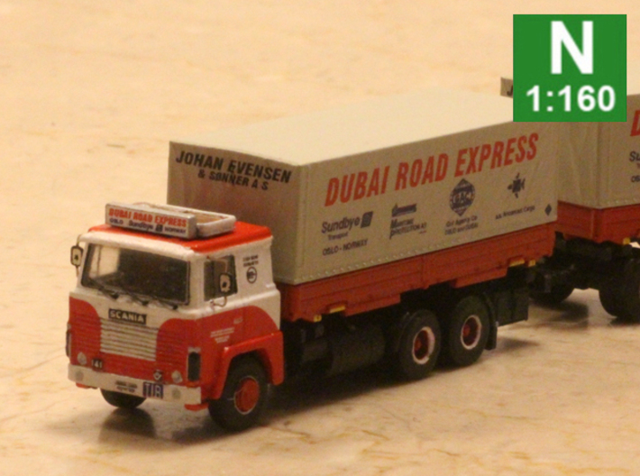 Scania 141 chassis Sleeper cab (1:160 scale) 3d printed 
