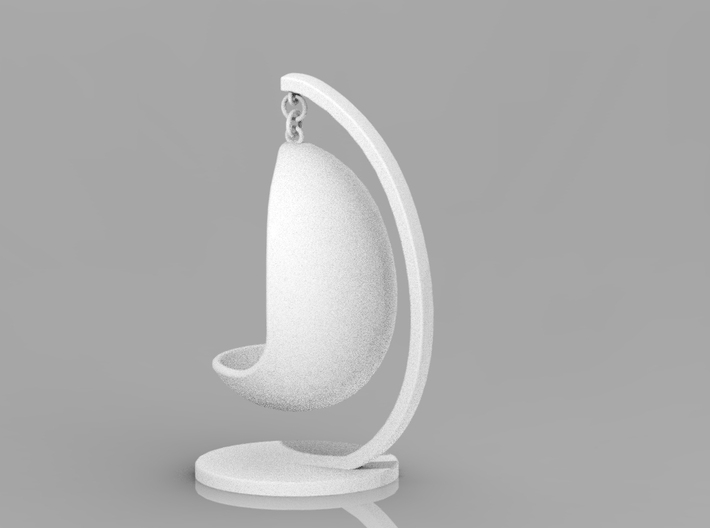Egg shaped swing chair 3d printed 