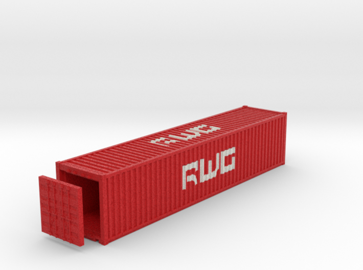 40 Foot Container DWG. HO Scale (1:87) 3d printed