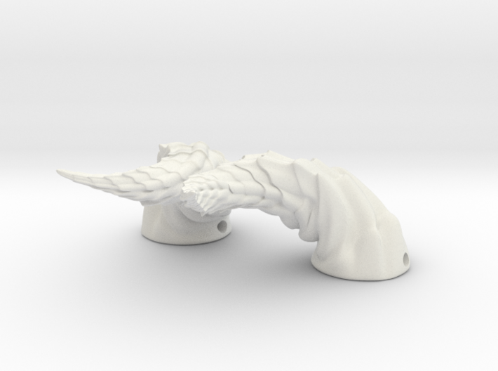Dragon Horns: Swept Back for BJD and Humans 3d printed