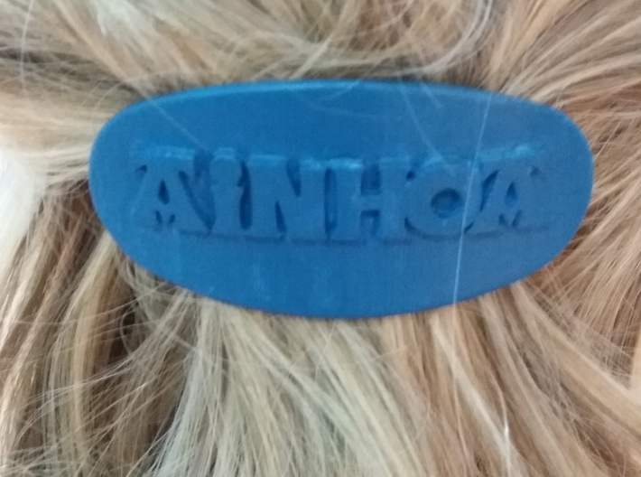 AINHOA Personalized Oval Hair Barrete 60-76 3d printed 