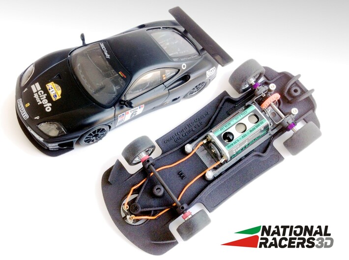 3D Chassis - Ninco Ferrari 360 Modena GTC (Combo) 3d printed Chassis compatible with NINCO model (slot car and other parts not included)