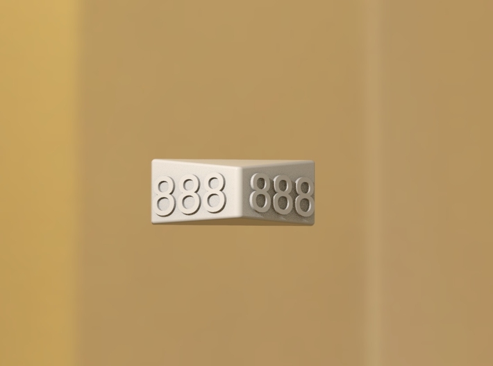 Door plate with a number in 3D 3d printed 