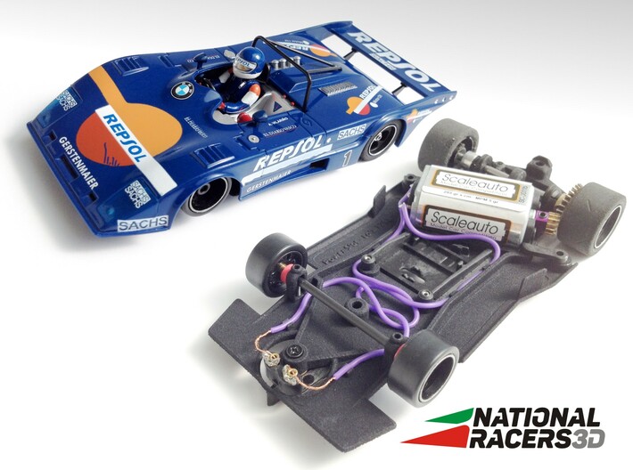 3D chassis - Power Slot Lola T-298 (AW-SW) 3d printed Chassis compatible with Power Slot model (slot car and other parts not included)