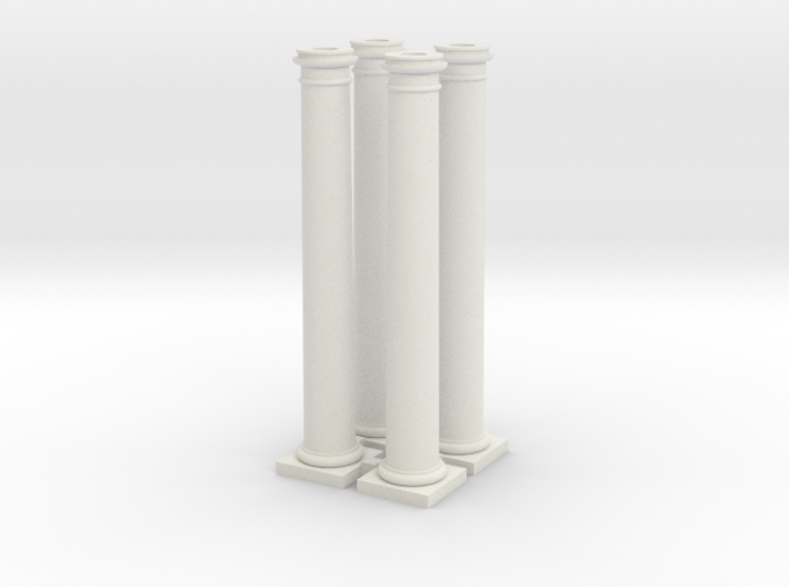 4 Doric Columns 51mm high 3d printed
