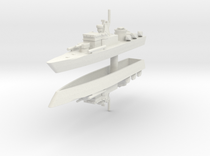 MN01 Hauk Class Missile Boat (2) (1/600) 3d printed 
