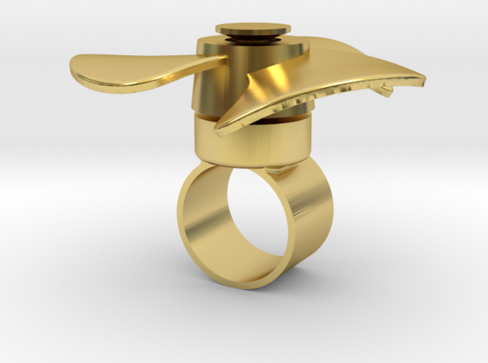 Fidget Spinner Ring 3d printed