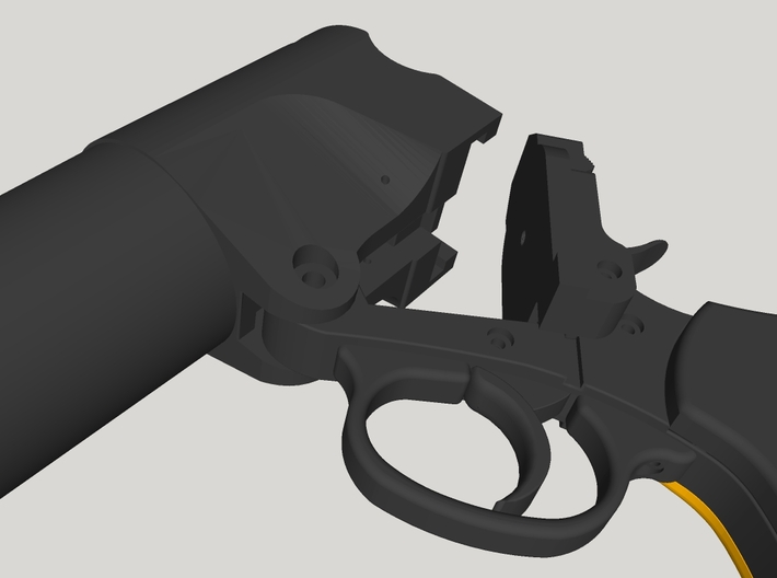Webley Flaregun Trigger, Trigger Guard & Hammer 3d printed 