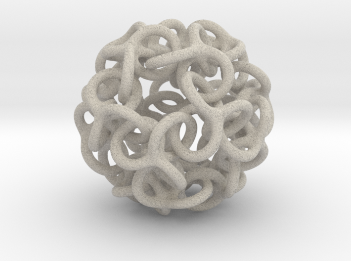 Interwoven Dodecahedron Starball 3d printed