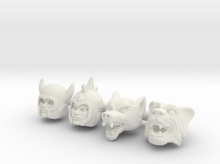 Galaxy Warrior Heads 4-Pack #2 - Multisize 3d printed