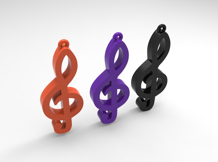 Music Note treble clef 3d printed 