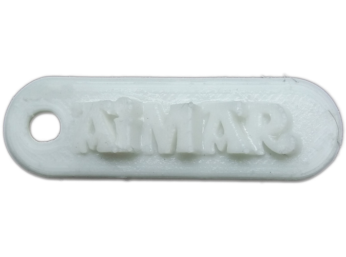 AIMAR Personalized keychain embossed letters 3d printed 