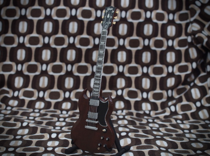 Gibson SG, Scale 1:6 3d printed This model is hand painted (example)