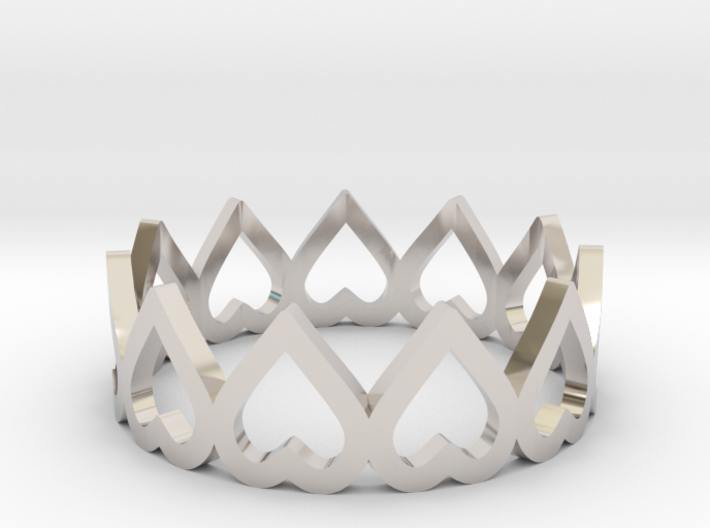 hearth crown ring all sizes, multisize 3d printed