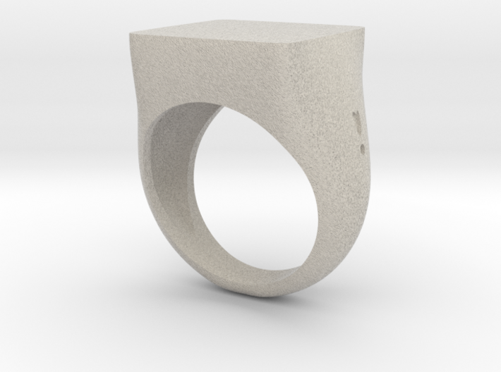Square Signet Ring 3d printed