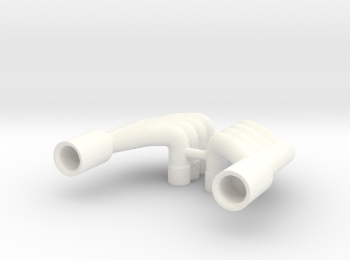 Kyosho Beetle V2 Engine - Combined Tail Pipe 3d printed print on sprue