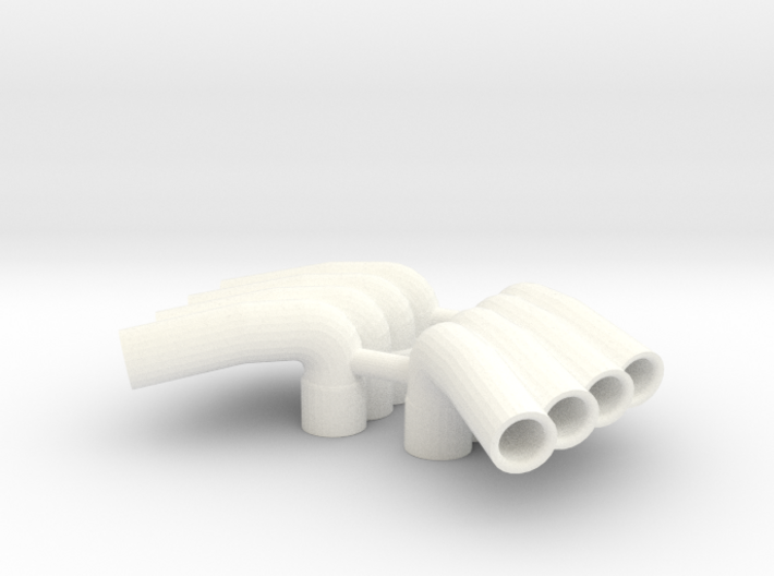 Kyosho Beetle V2 Engine - Hanging Tail Pipes 3d printed print on sprue