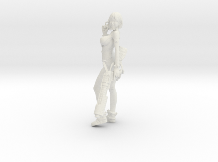 1/24 Sci-Fi Girl Anzu in White Versatile Plastic 3d printed