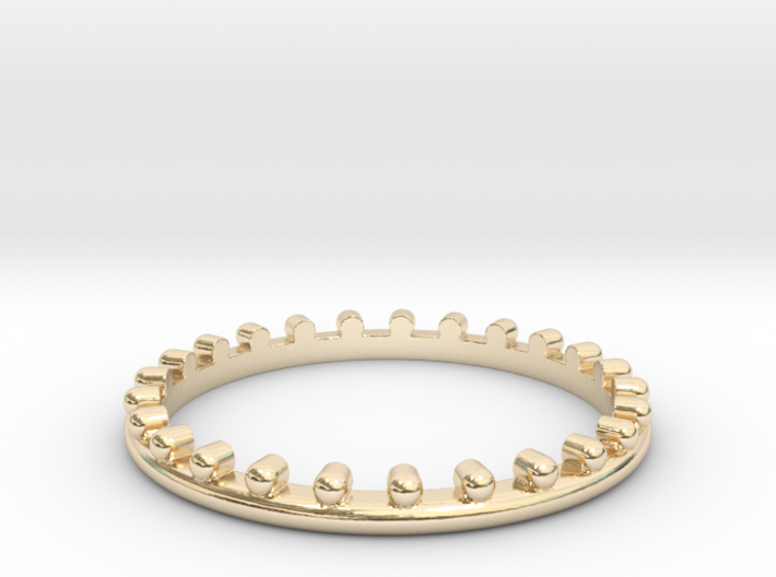 Dainty Beaded Edge Ring (Multiple Sizes) 3d printed