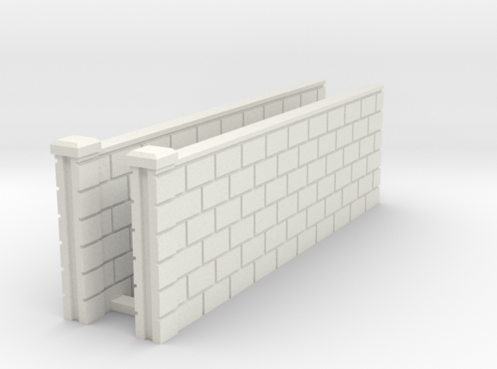5' Block Wall - 2-Long Jointed Sections 3d printed Part # BWJ-001