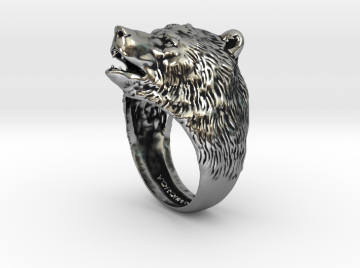 Bear ring 3d printed 