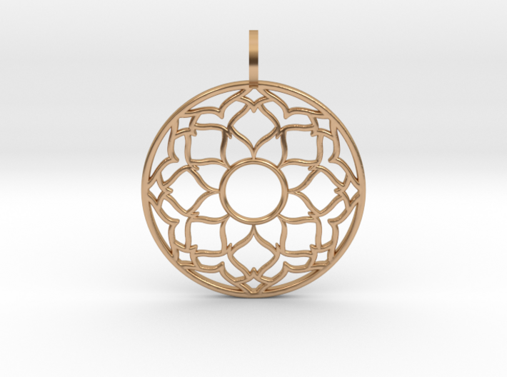 Flower Mandala Pendant 3d printed