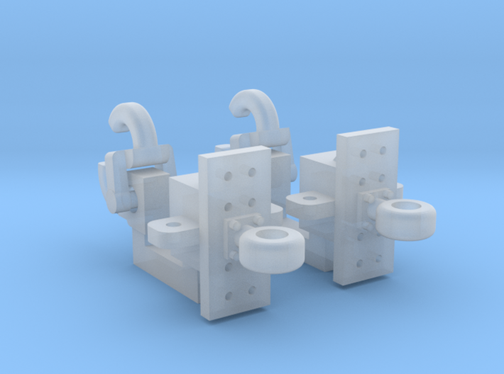 Pintle Hitch &amp; Trailer Hitch 2 Pack 1-50 Scale 3d printed