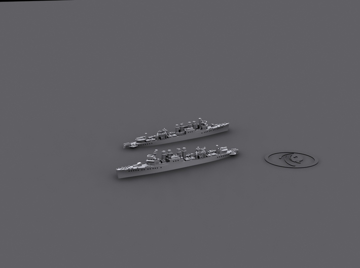1/1800 Clemson-Wickes Destroyers [US;1941] (x6) 3d printed Computer software render
