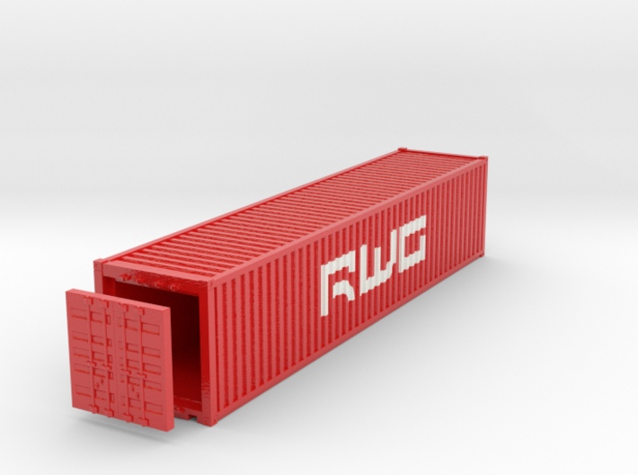 40 Foot Container DWG. HO Scale (1:87). Rev02 3d printed
