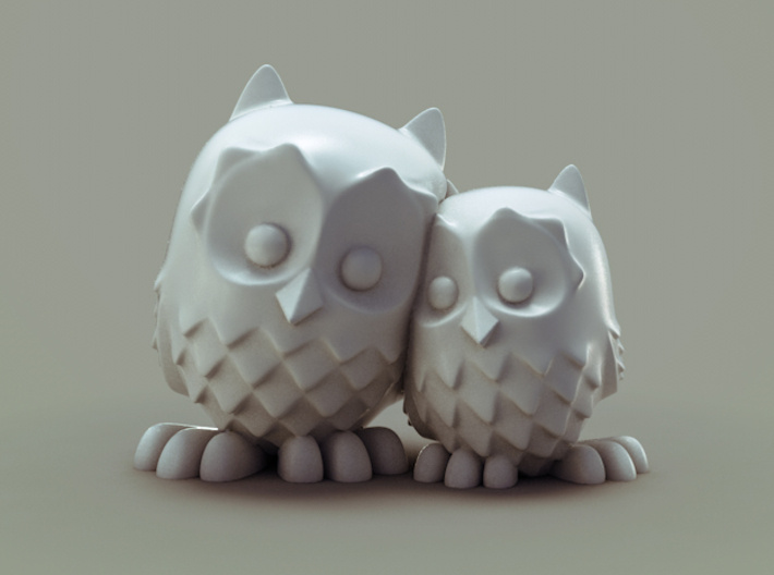 CuddlingOwls 50mm / 1.96 inches Tall 3d printed