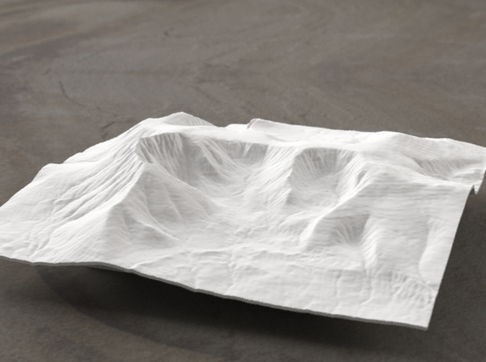 6'' Mt. Katahdin, Maine, USA, WSF 3d printed Radiance rendering of Katahdin from the East.