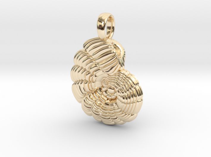 Peneroplis Foraminiferan Pendant 3d printed