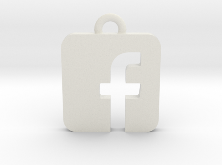 Facebook logo all materials necklace keychain gift 3d printed