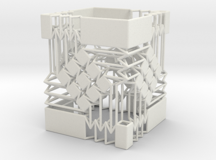 Square Wire Tube With Tessellation Single 3d printed