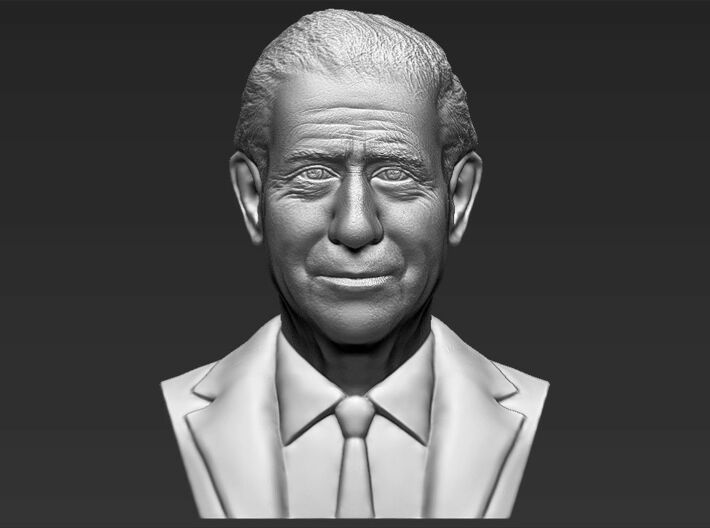 Prince Charles bust 3d printed